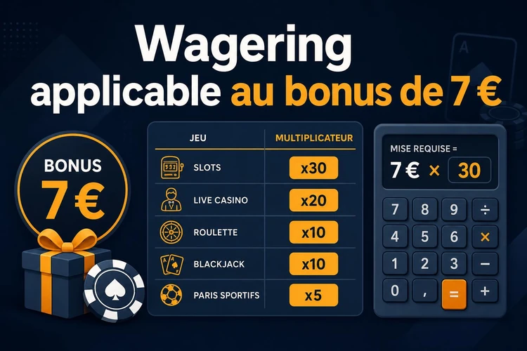 Wagering applicable au bonus de 7 €